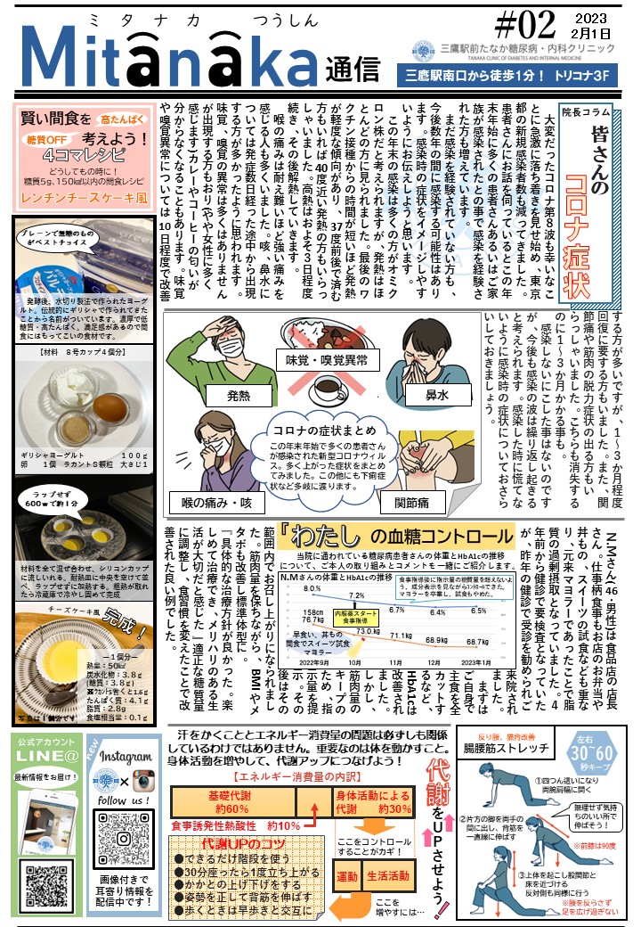 Magazine Mitanaka 2023Vol.2　皆さんの　コロナ症状